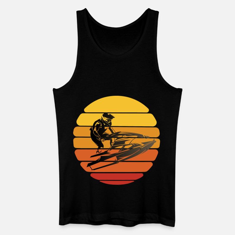 Jet Ski Design TShirt - Männer Bio Tank Top - Schwarz