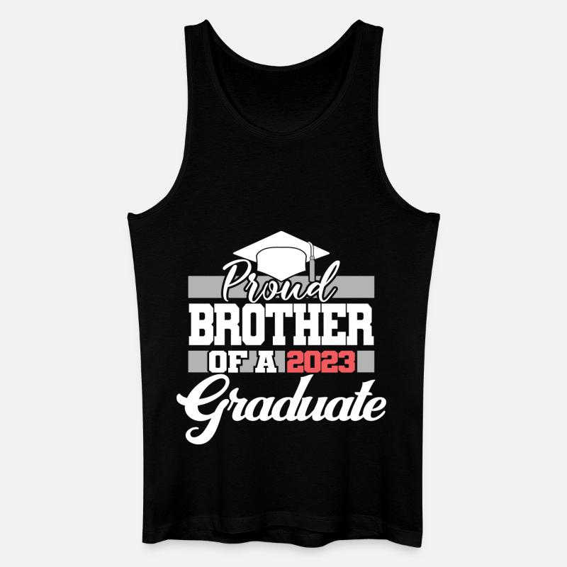 Stolzer Bruder eines Abschlussgeschenks 2023 - Männer Bio Tank Top - Schwarz