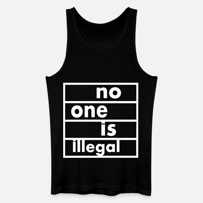 No one is illegal - Men’s Organic Tank Top - black