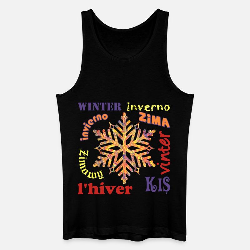winter mehrsprachig e 53 - Männer Bio Tank Top - Schwarz