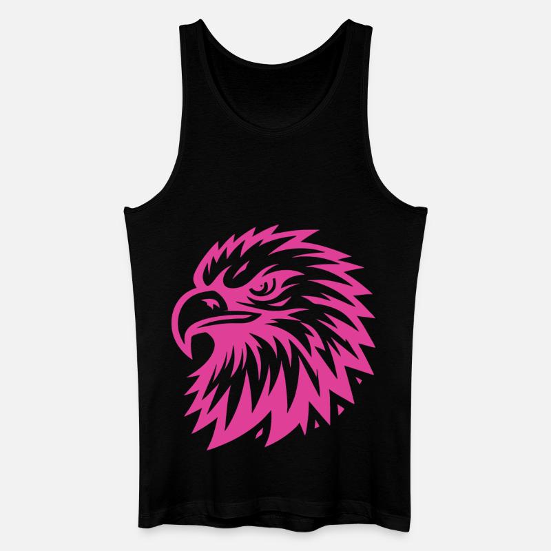 Pinker Adler Design - Männer Bio Tank Top - Schwarz