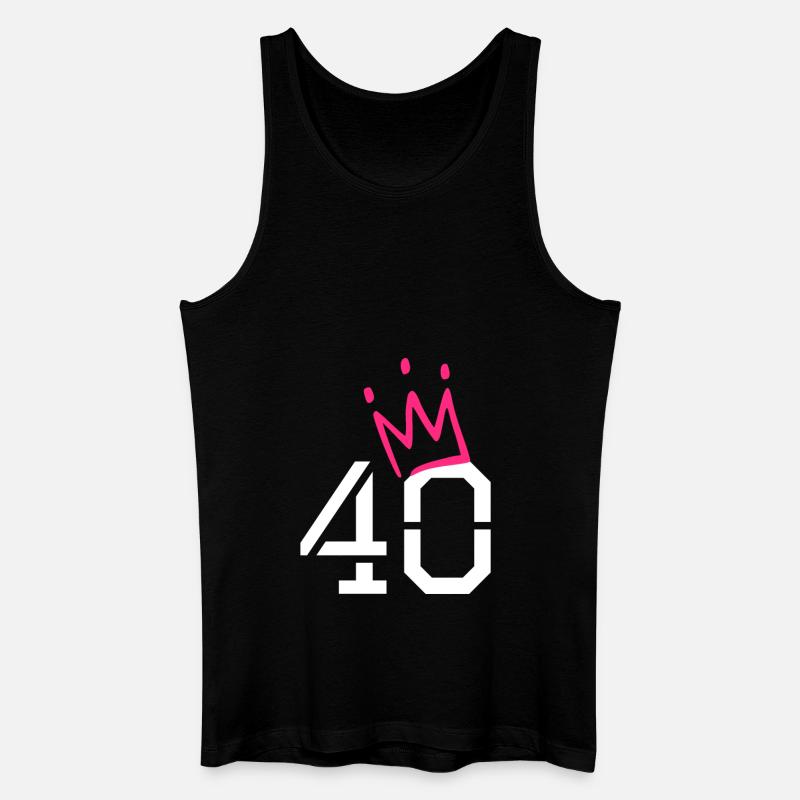 40 - Männer Bio Tank Top - Schwarz