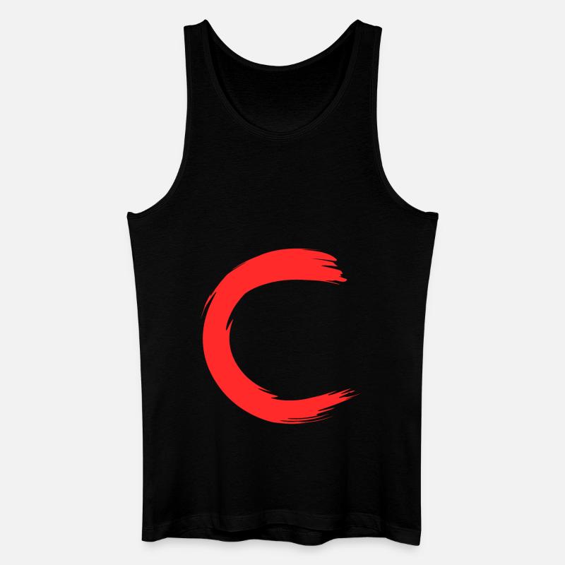 Buchstabe C Anfangsbuchstabe Name - Männer Bio Tank Top - Schwarz