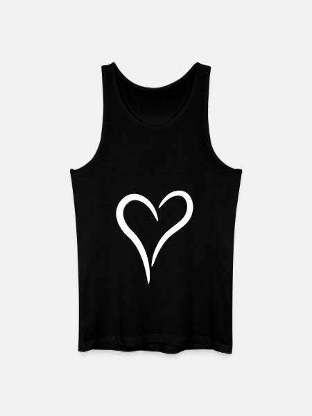 heart - Men’s Organic Tank Top - black