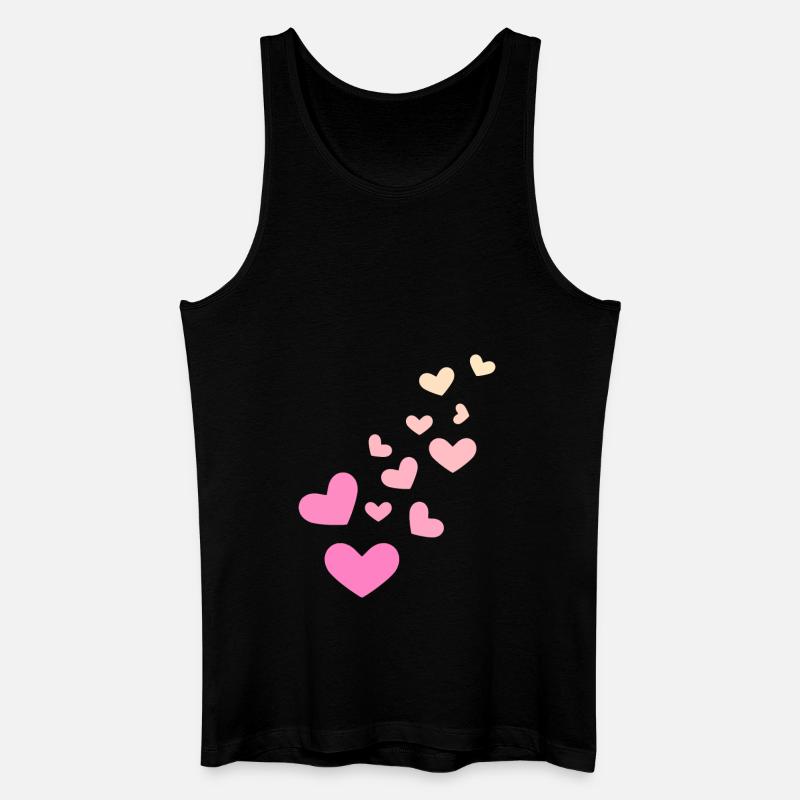 Herzchen Herz - Männer Bio Tank Top - Schwarz
