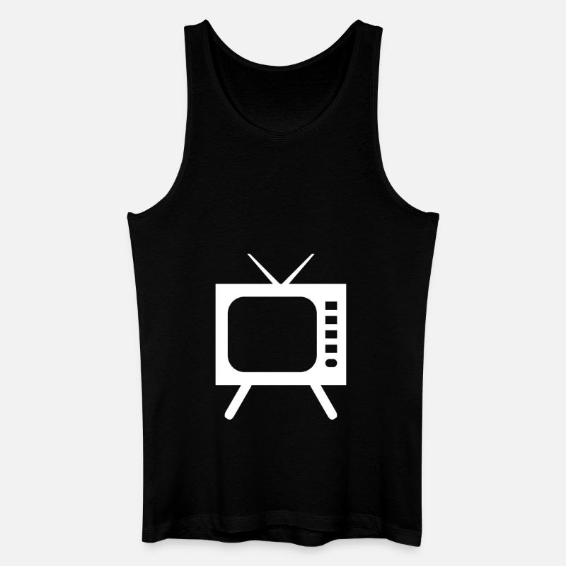 Fernseher TV - Männer Bio Tank Top - Schwarz