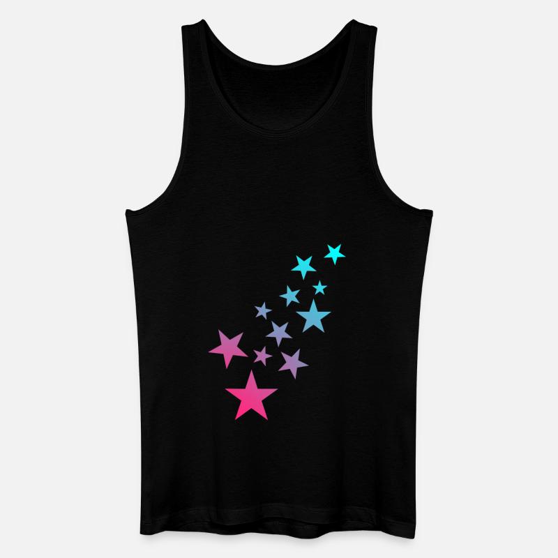 Stern Symbol Sternchen Muster - Männer Bio Tank Top - Schwarz
