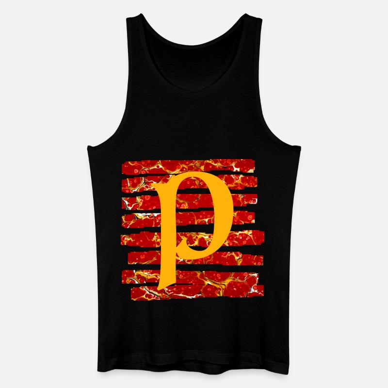 streifen e 232 p - Männer Bio Tank Top - Schwarz