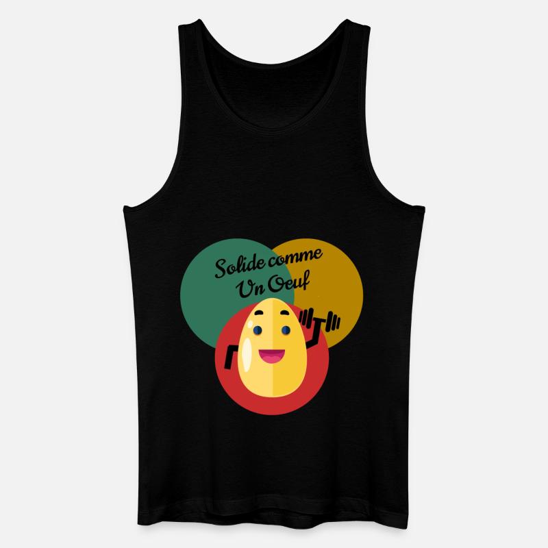 Solid as an egg - Men’s Organic Tank Top - black