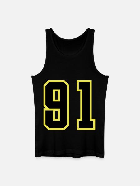 91 Number Jersey - Men’s Organic Tank Top - black