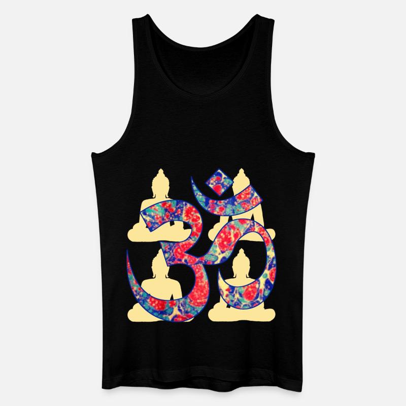 om mit buddha e 42 - Männer Bio Tank Top - Schwarz