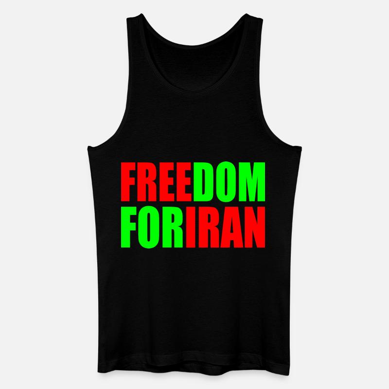 Freedom for iran - Männer Bio Tank Top - Schwarz