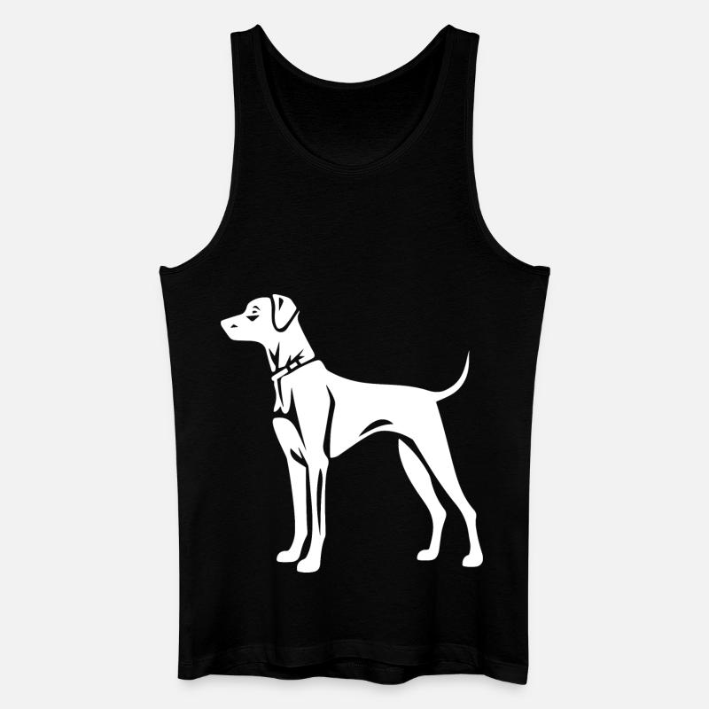 Great Dane Hund Silhouette - Männer Bio Tank Top - Schwarz