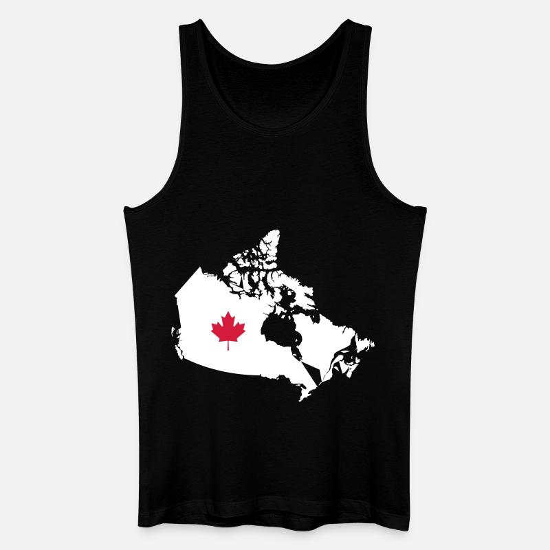 Kanada, Canada Map - Männer Bio Tank Top - Schwarz