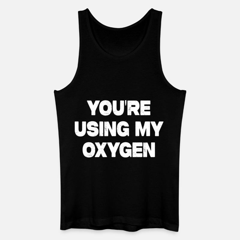 Vous utilisez mon oxygène - Débardeur bio Homme - noir
