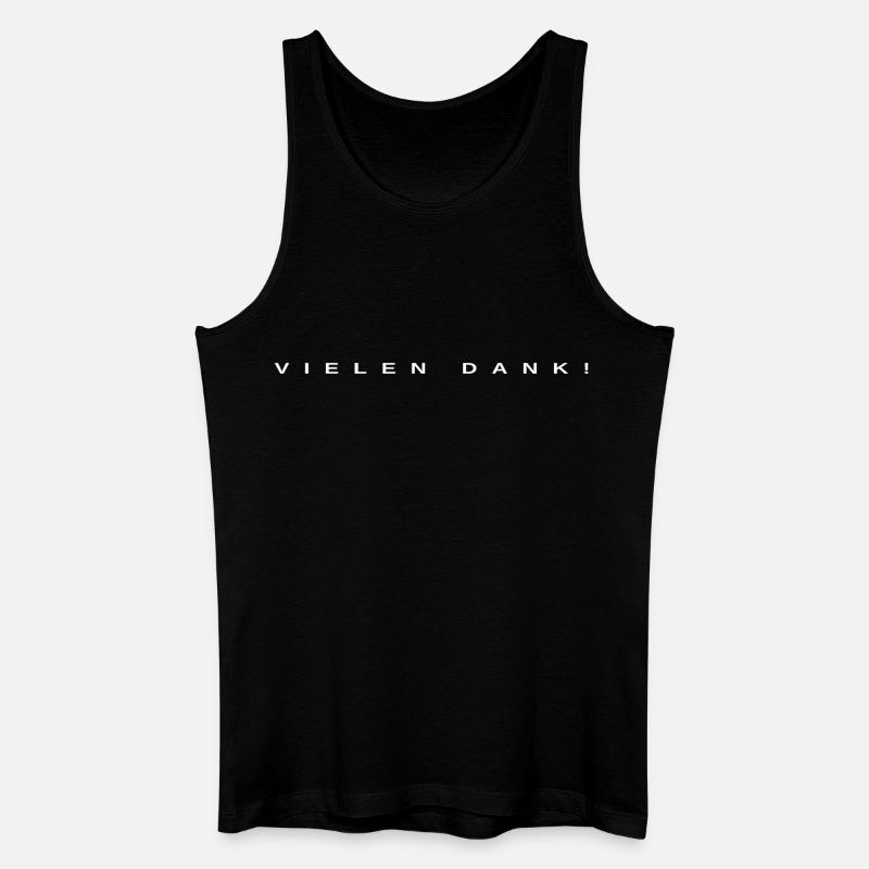 Vielen Dank | Dankeschön - Männer Bio Tank Top - Schwarz