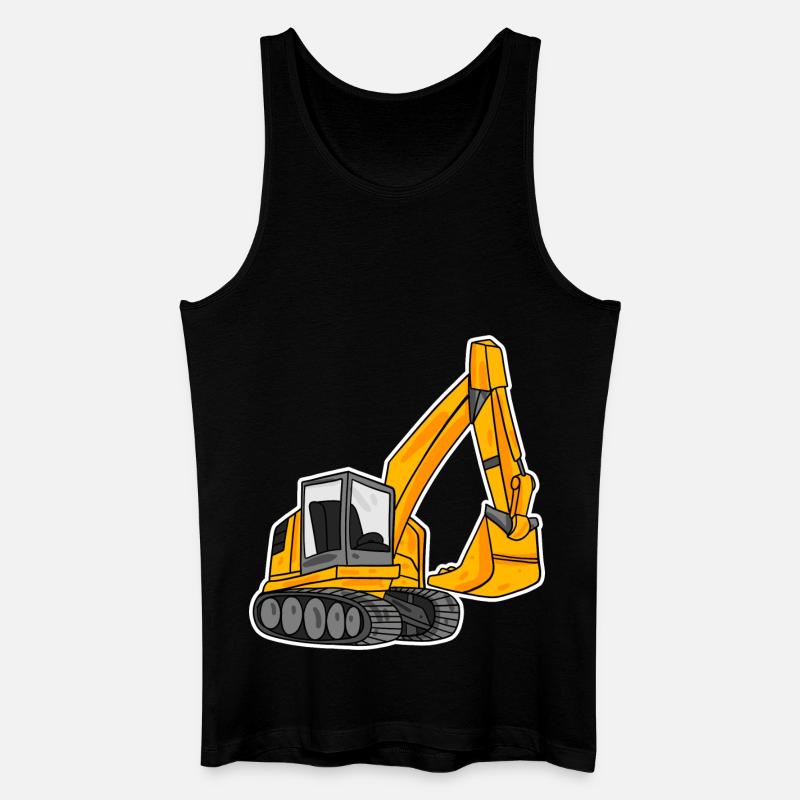 Koparka koparki łyżka - Ekologiczny tank top męski - czarny