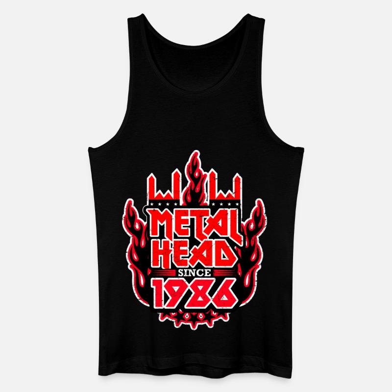 METALHEAD since 1986 - Männer Bio Tank Top - Schwarz