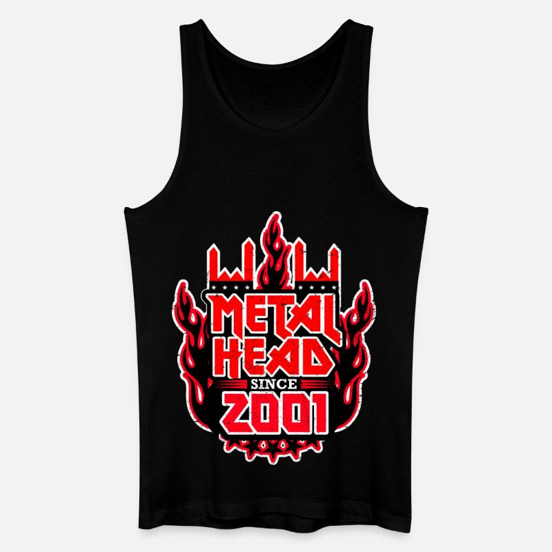 METALHEAD since 2001 - Männer Bio Tank Top - Schwarz