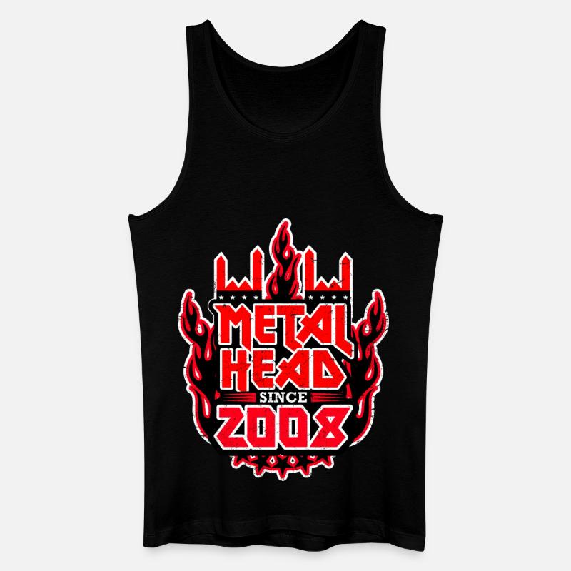 METALHEAD since 2008 - Männer Bio Tank Top - Schwarz