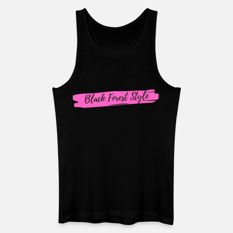 Black Forest Style Pink - Männer Bio Tank Top - Schwarz