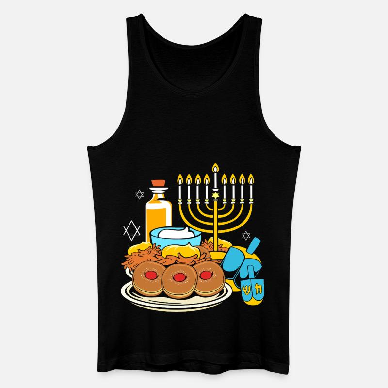 Hanoukka Hanoukka Hanoukka - Débardeur bio Homme - noir