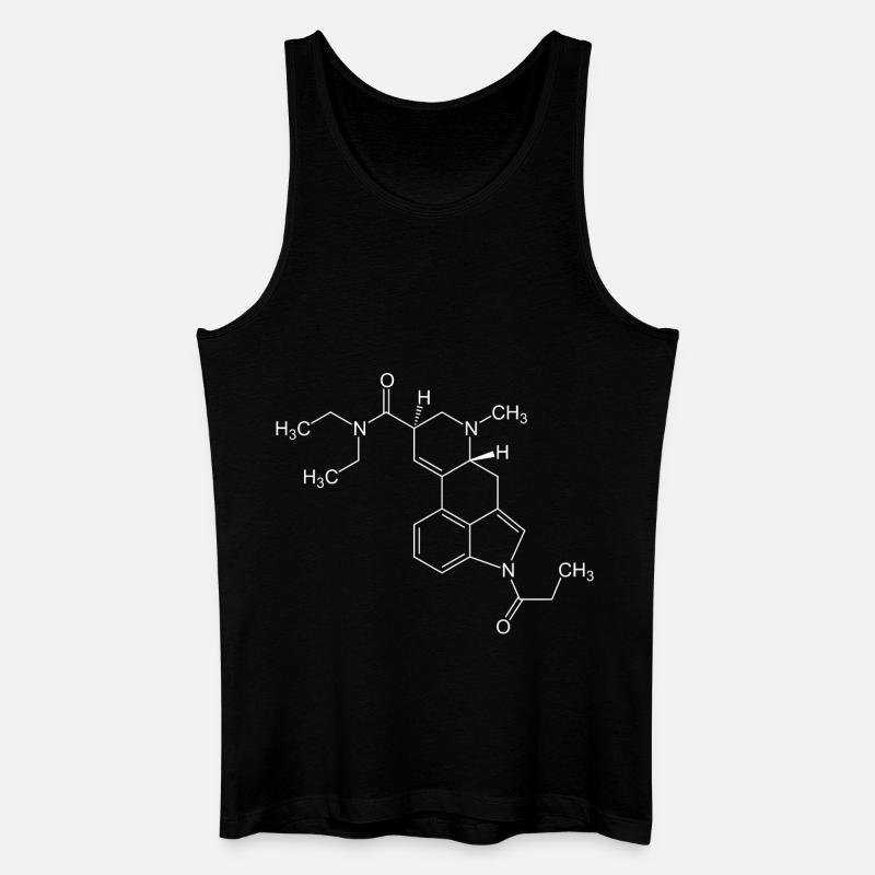 1P LSD Strukturformel - weiß - Männer Bio Tank Top - Schwarz