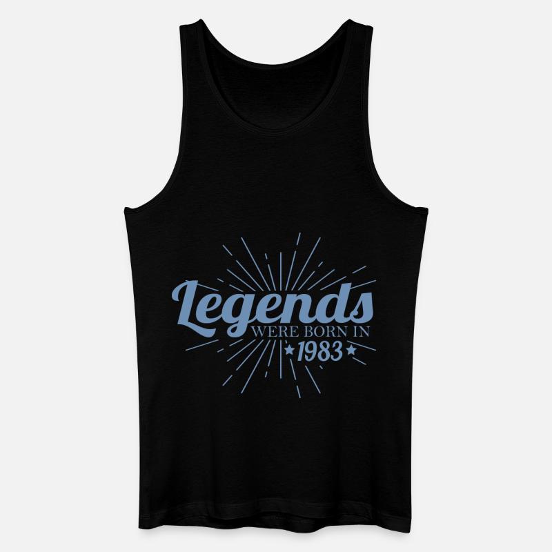 Legenden wurden 1983 geboren - Männer Bio Tank Top - Schwarz