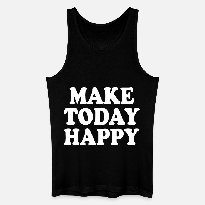 Make today happy - Men’s Organic Tank Top - black