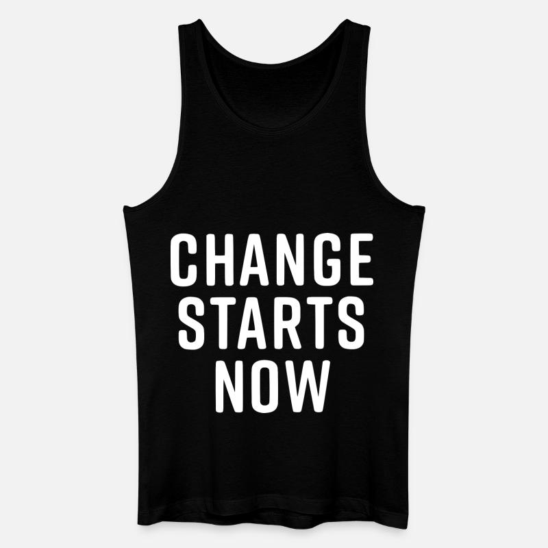 change starts now - Männer Bio Tank Top - Schwarz