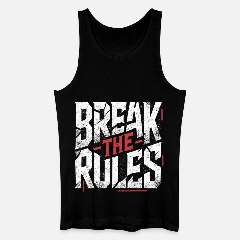 Brechen Sie die Regeln - Männer Bio Tank Top - Schwarz