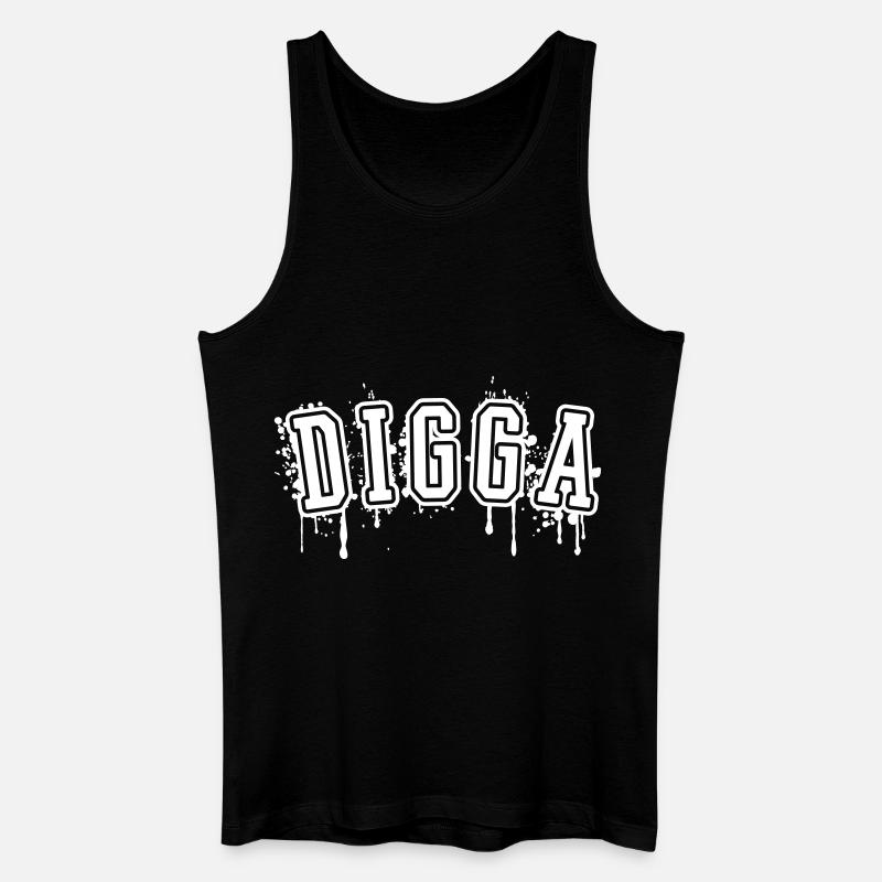 DIGGA - Männer Bio Tank Top - Schwarz