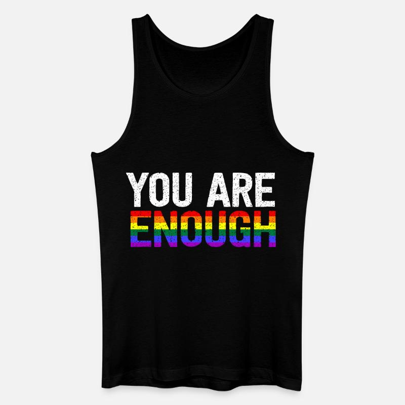 You Are Enough - Männer Bio Tank Top - Schwarz