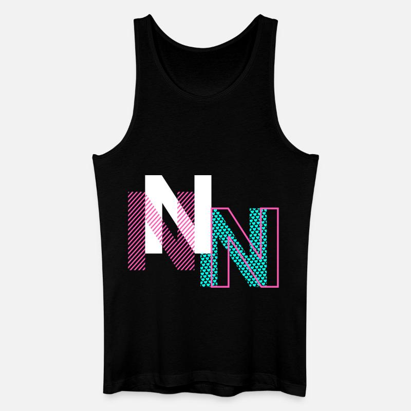 N Buchstabe Design - Männer Bio Tank Top - Schwarz