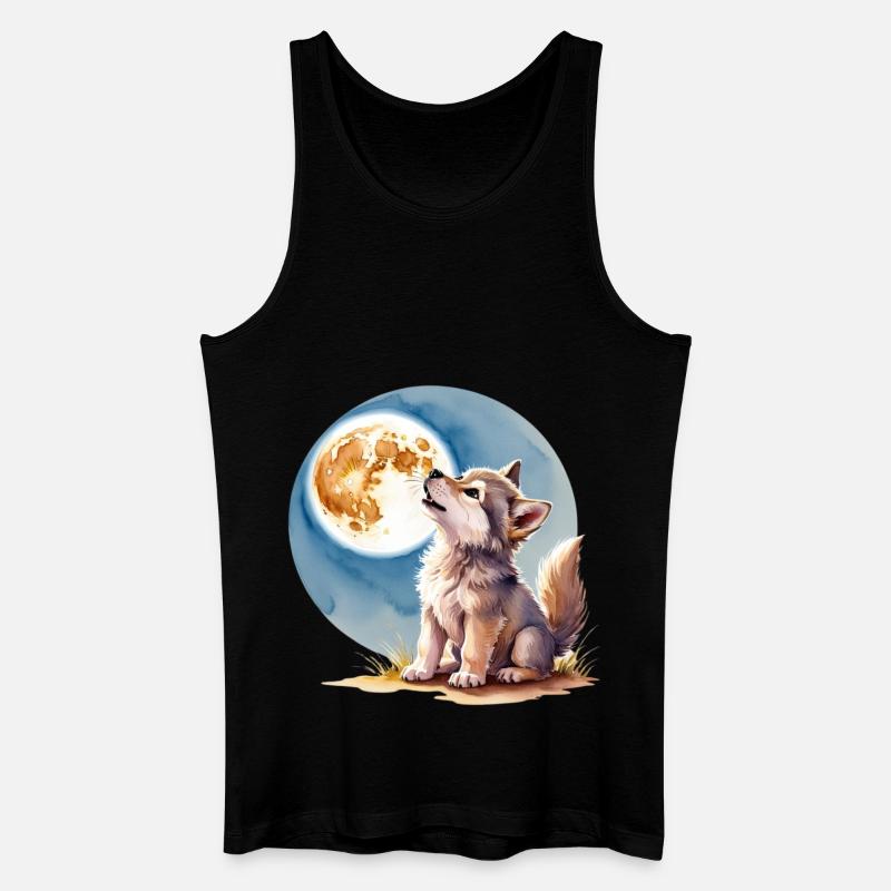 Babywolf - Männer Bio Tank Top - Schwarz