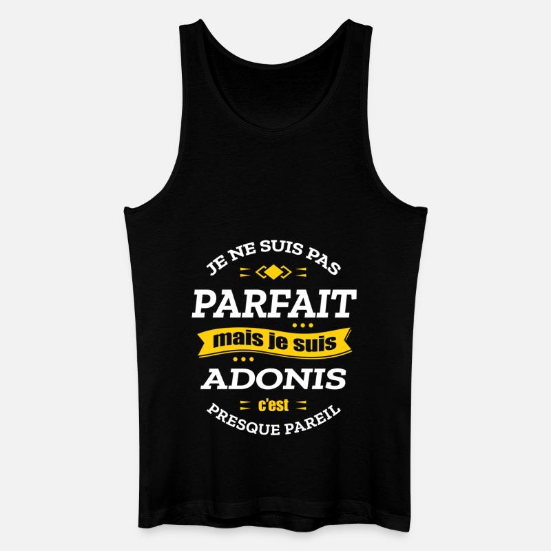 ADONIS PARFAIT - PRENOM ADONIS - Débardeur bio Homme - noir