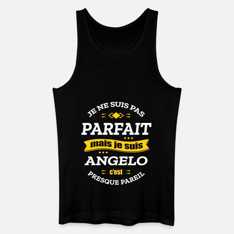 ANGELO PARFAIT - PRENOM ANGELO - Débardeur bio Homme - noir