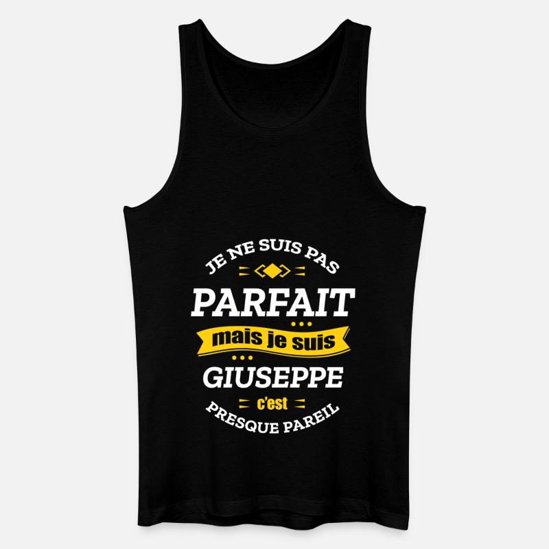 GIUSEPPE PARFAIT - PRENOM GIUSEPPE - Débardeur bio Homme - noir
