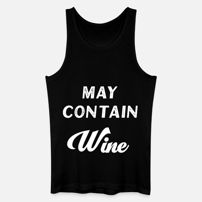 May Contain Wine - Männer Bio Tank Top - Schwarz