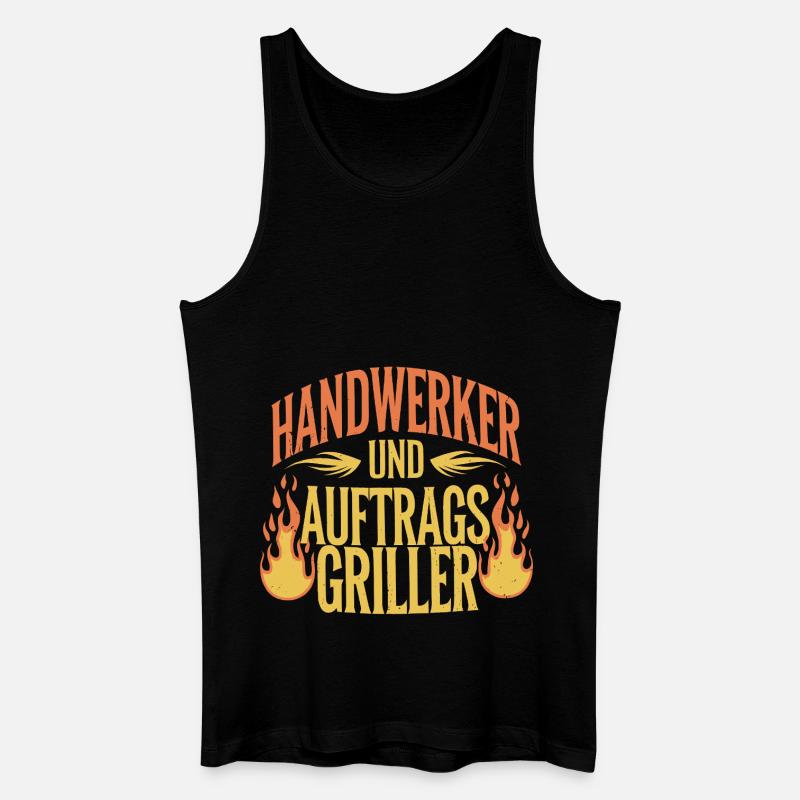 Handwerker und Auftragsgriller - Männer Bio Tank Top - Schwarz