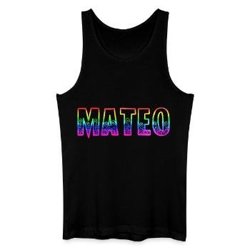 mateo rs arc-en-ciel - Débardeur bio Homme - noir - Devant