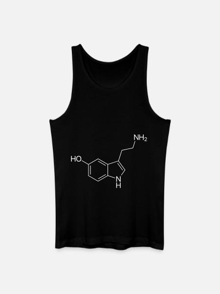 Serotonin structural formula - white - Men’s Organic Tank Top - black