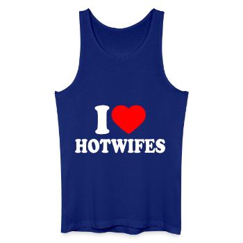 I love hotwifes - Men’s Organic Tank Top - royal blue - Front