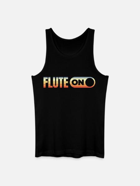 Flute On - Männer Bio Tank Top - Schwarz