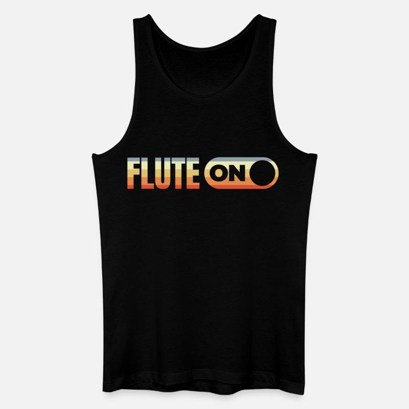 Flute On - Männer Bio Tank Top - Schwarz