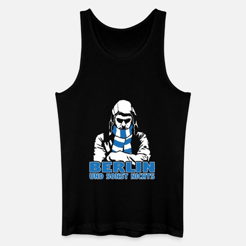 Berlin und sonst nichts - Männer Bio Tank Top - Schwarz