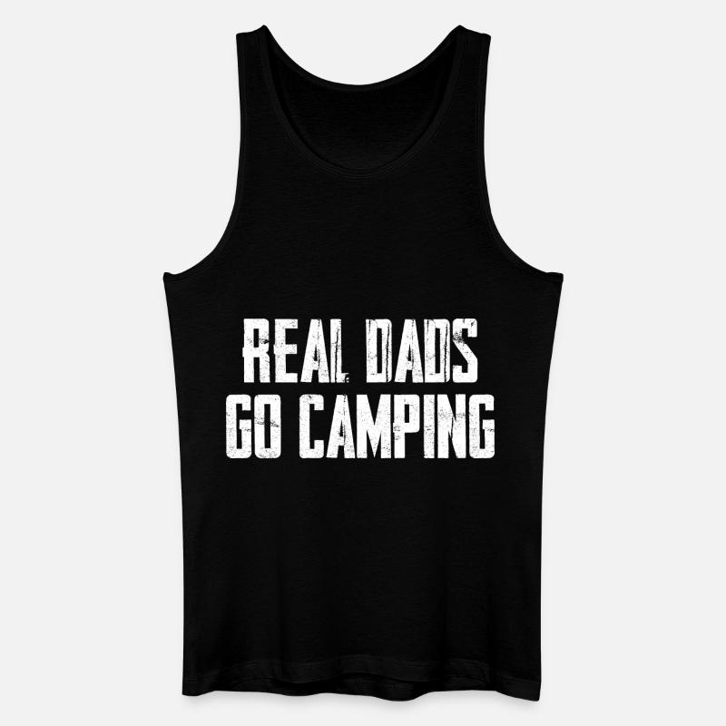 Real Dads Go Camping - Männer Bio Tank Top - Schwarz