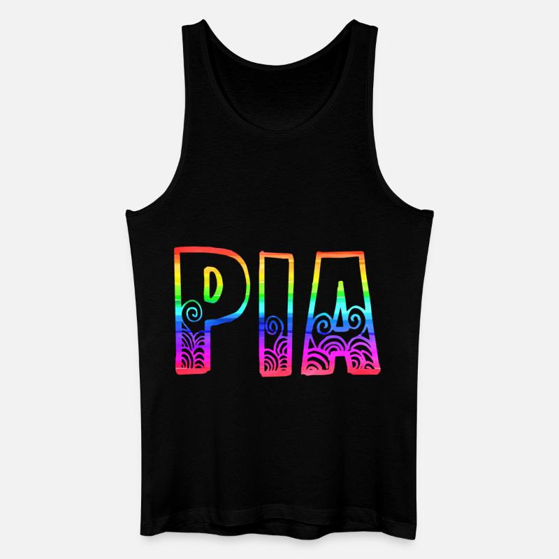 pia rs regenbogen - Männer Bio Tank Top - Schwarz