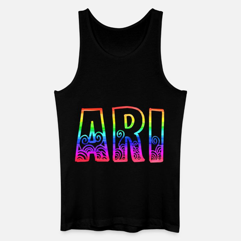 ari rs regenbogen - Männer Bio Tank Top - Schwarz