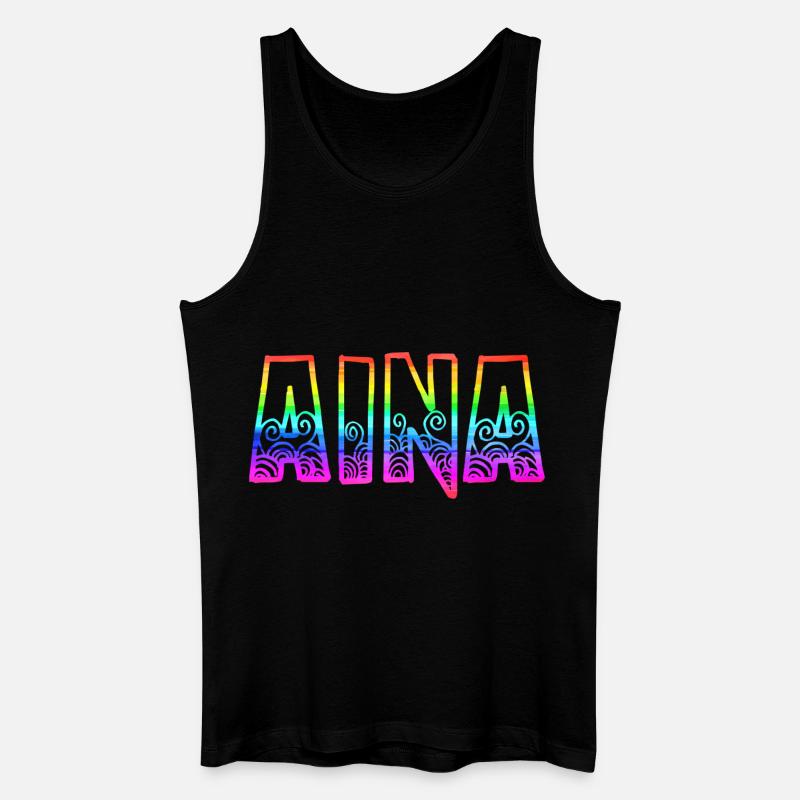 aina rs regenbogen - Männer Bio Tank Top - Schwarz